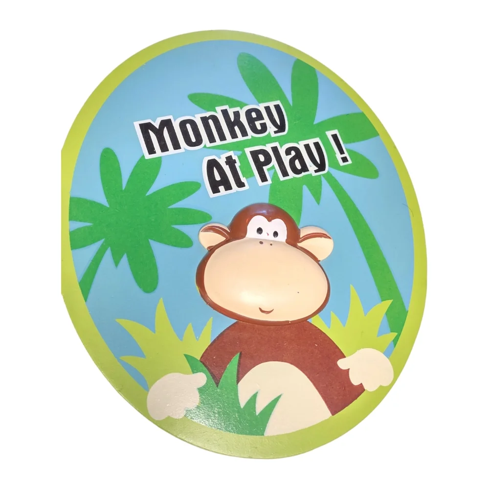 Kids Monkey Theme Coat Towel Hanger & Room Wall Decor Home Accent - Picture 10 of 12